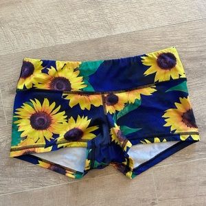 FLEO sunflower workout shorts